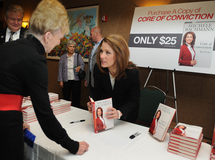 Handful turn out for Michele Bachmann book signing