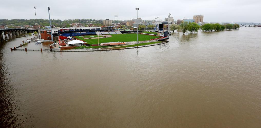 Quad Cities River Bandits, flooded out of ballpark, playing 40 of