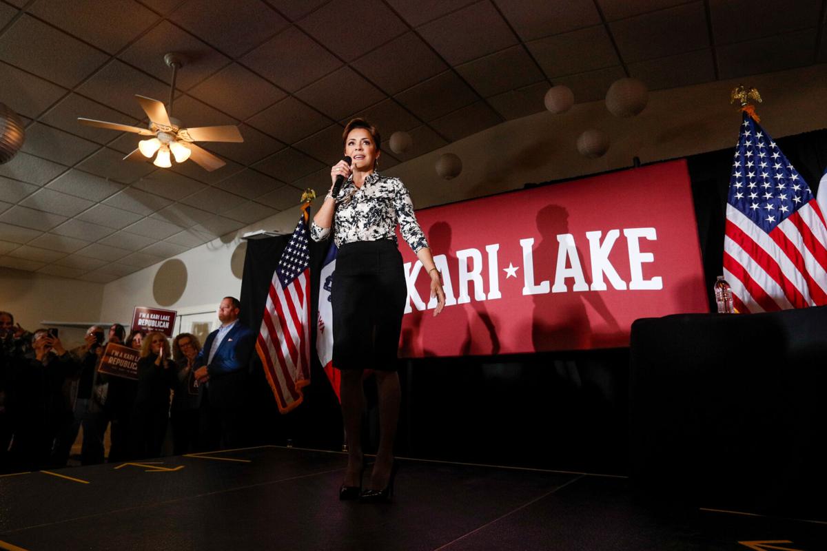 Kari Lake tells GOP in Bettendorf she's ready to go 'Iowa witch' on the