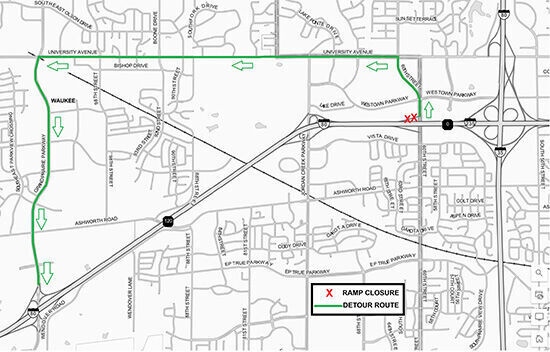 Westbound I-80 Entrance Ramp from 60th Street Closed Until Nov. 26