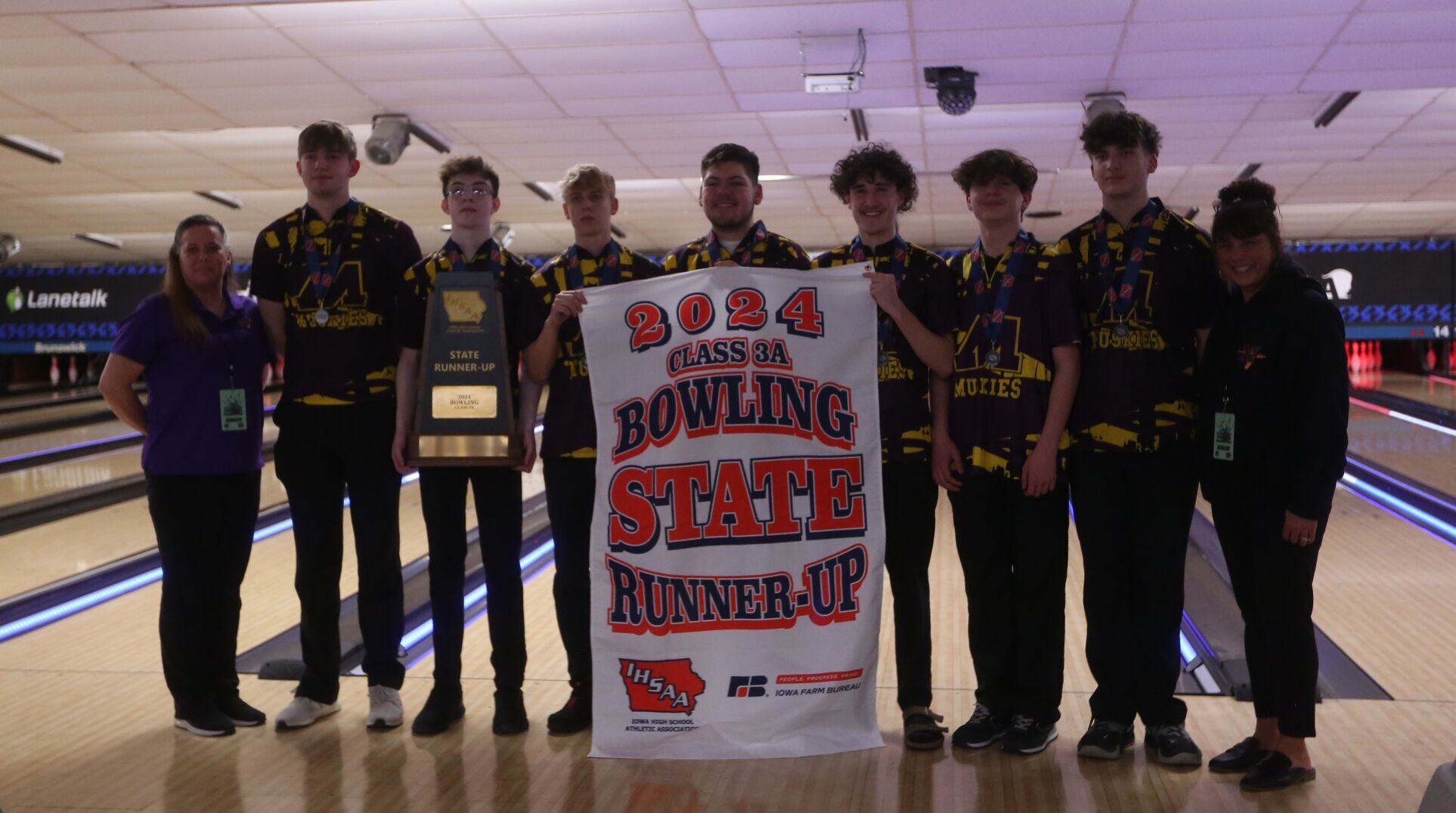 Muscatine Boys Bowling Teams Takes Second Place in Class 3A State Tournament; Individual Standouts Evan Noack and Zack Moorman Shine
