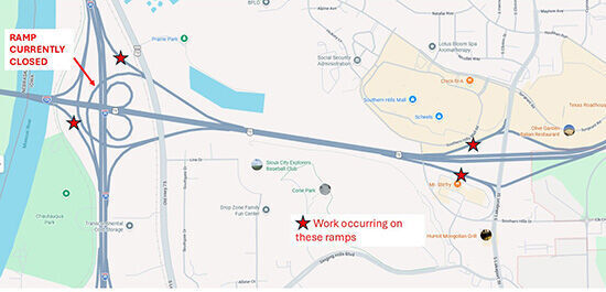 Nighttime Ramp and Lane Closures on U.S. 20/U.S. 75 Ramps Begin June 7