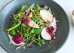 Microgreens with Red Wine Beets & Red Pears