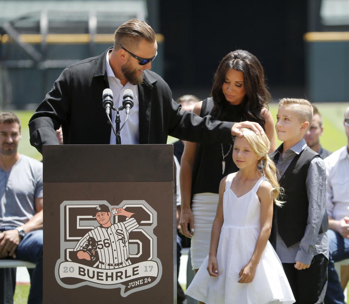 White Sox retire former star pitcher Mark Buehrle's No. 56 jersey