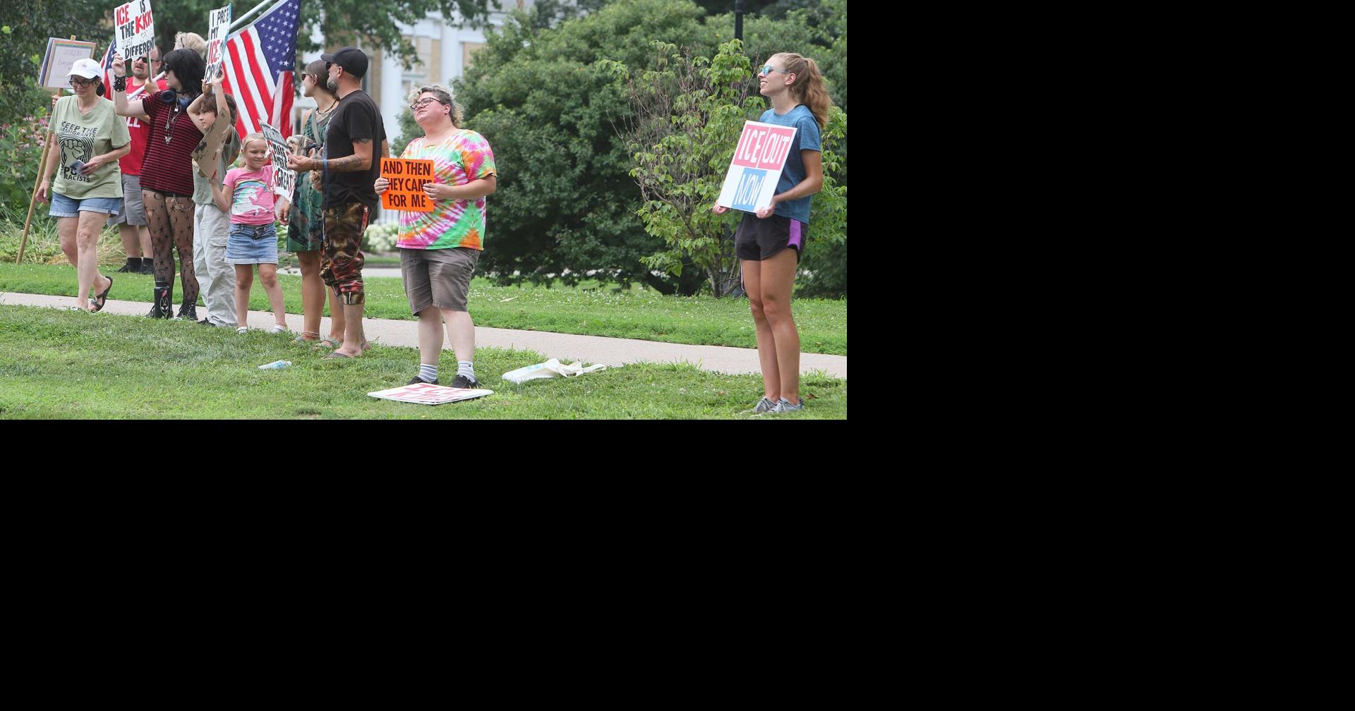 Images of ICE Out Day of Action in Davenport on Saturday