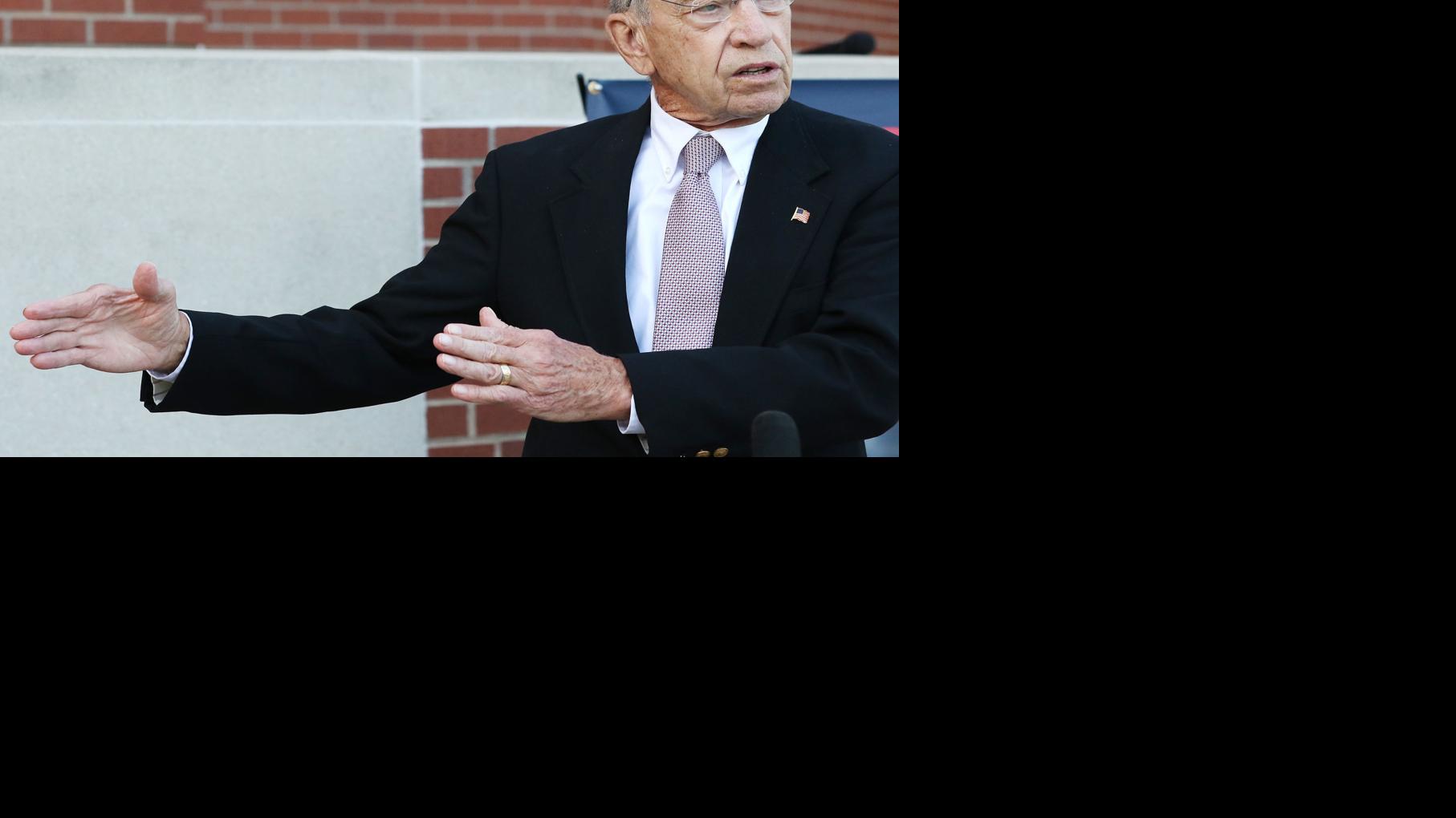 PHOTOS: Iowa Senator Chuck Grassley talks to the media