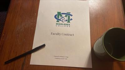 College contract representing the faculties contract yet to be signed