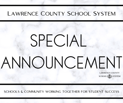 LCSS SPECIAL ANNOUNCEMENT