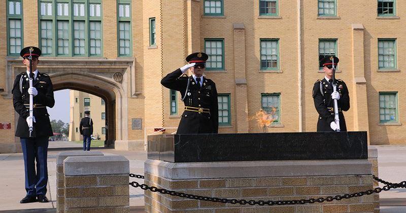 NMMI Centennial Flame Guard stands watch on Sept. 11