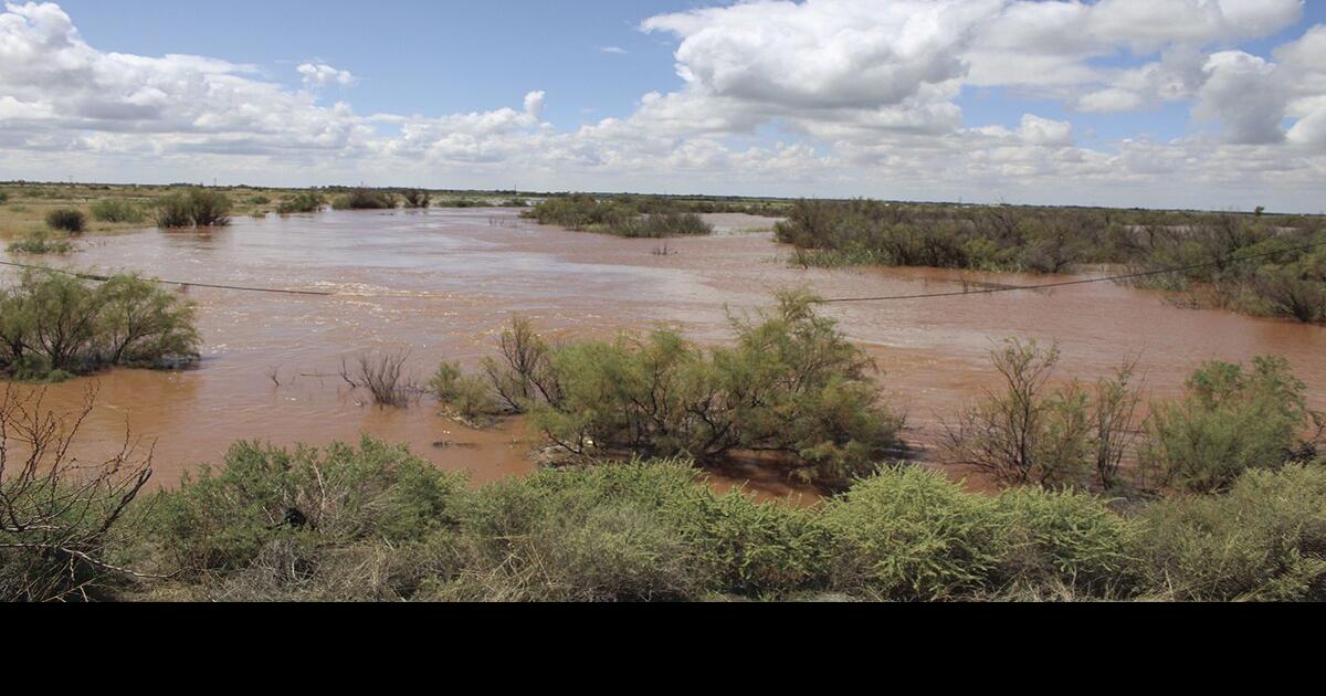 Pecos River flooding east of Roswell closes road Local News