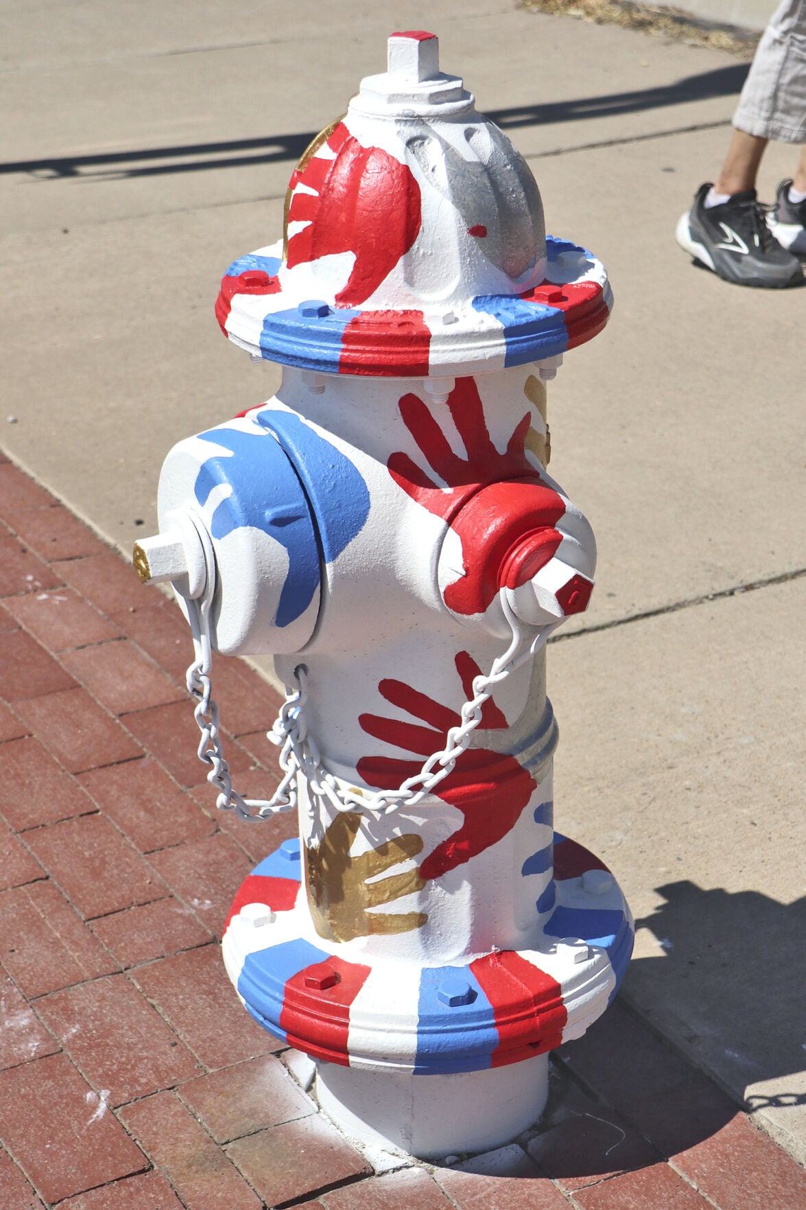 Fire hydrants remain in Roswell for patriotic repainting
