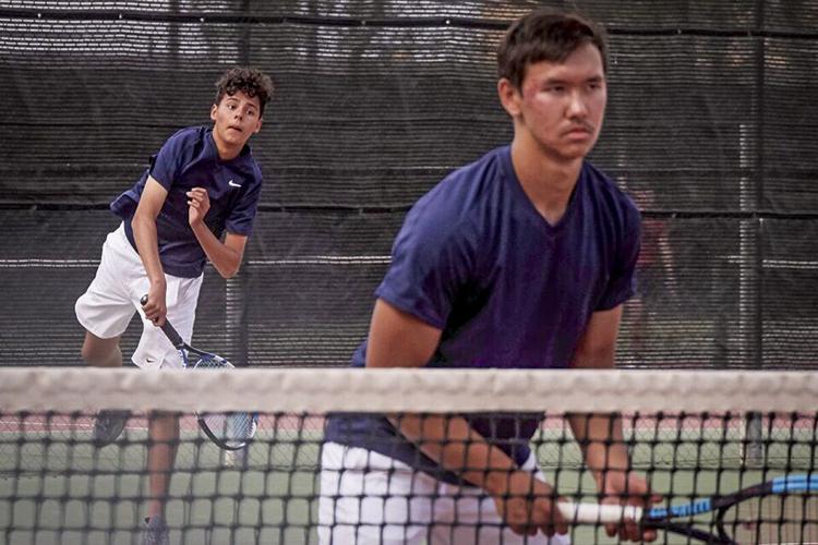 Goddard's Corey Nguyen and Nicholas Lara in district championships against NMMI
