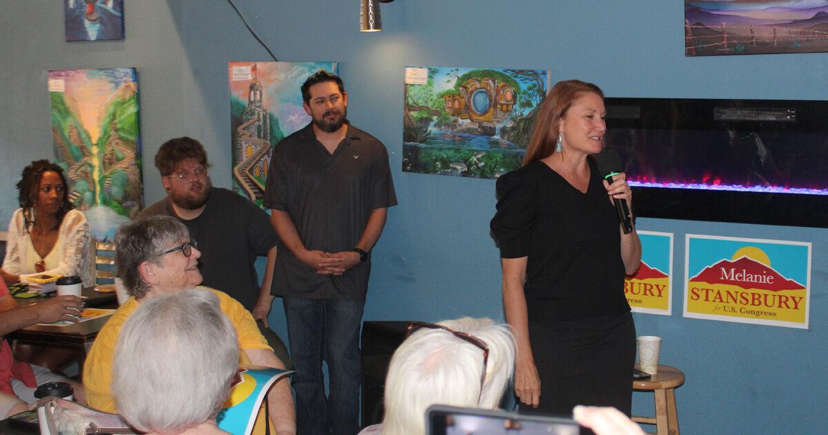 Stansbury sounds off on midterms during Roswell stop