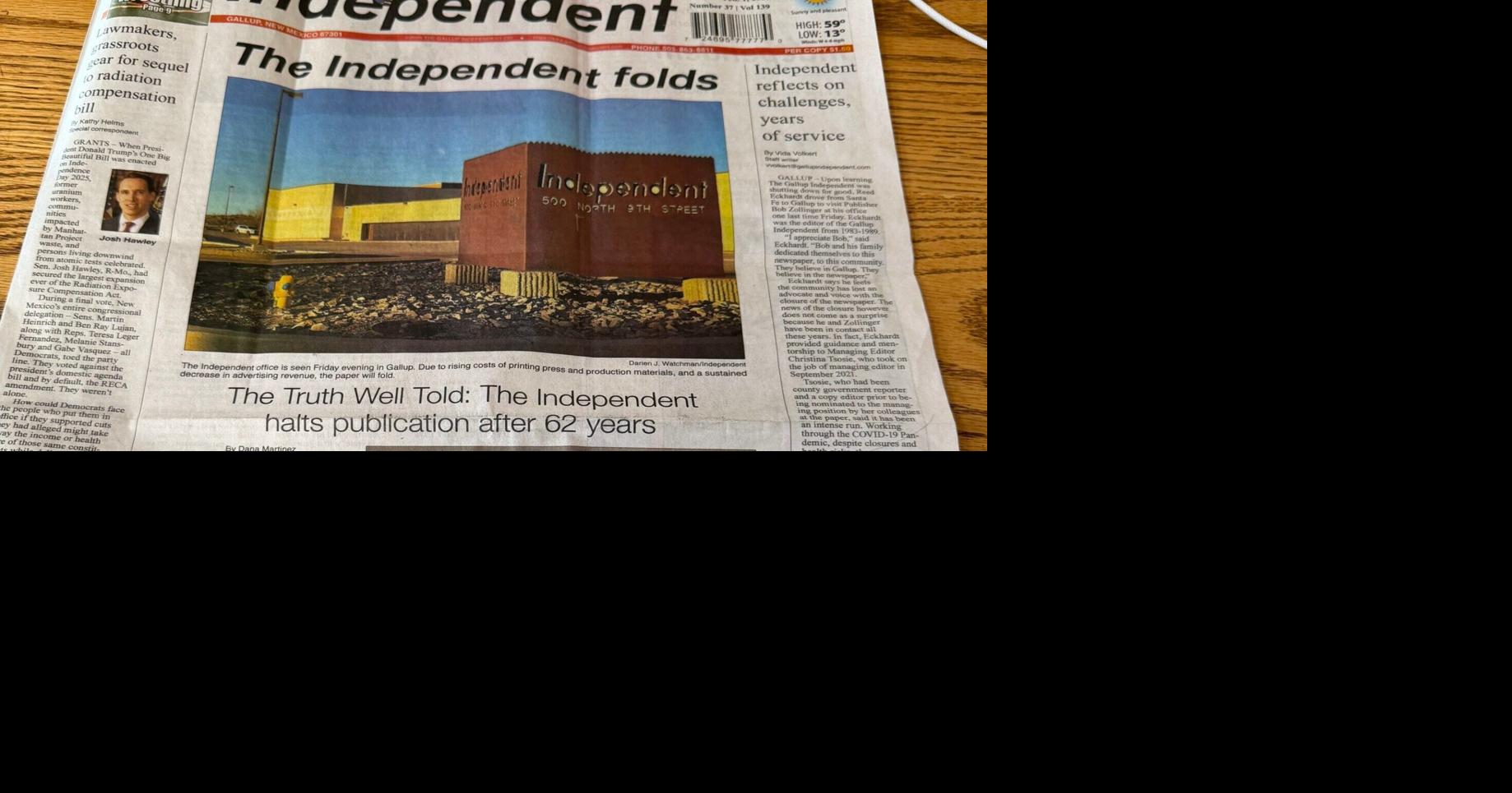 NM news desert grows with closure of longtime Gallup newspaper