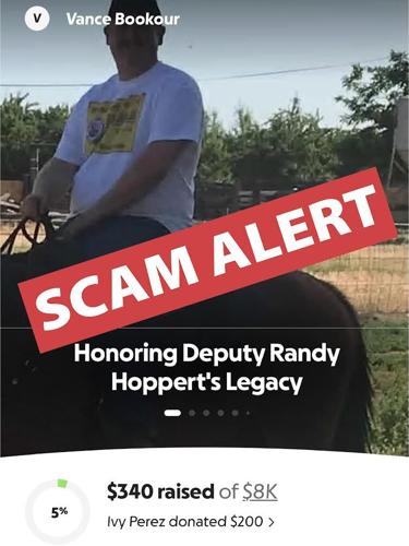 Beware of scam fundraisers for Hoppert's family