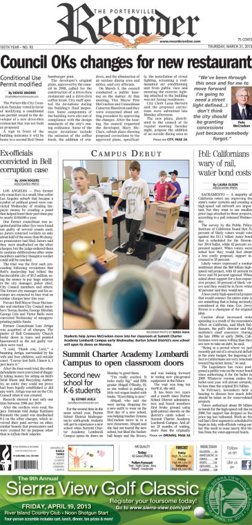 Recorder Front Page 3-21-13 | | recorderonline.com
