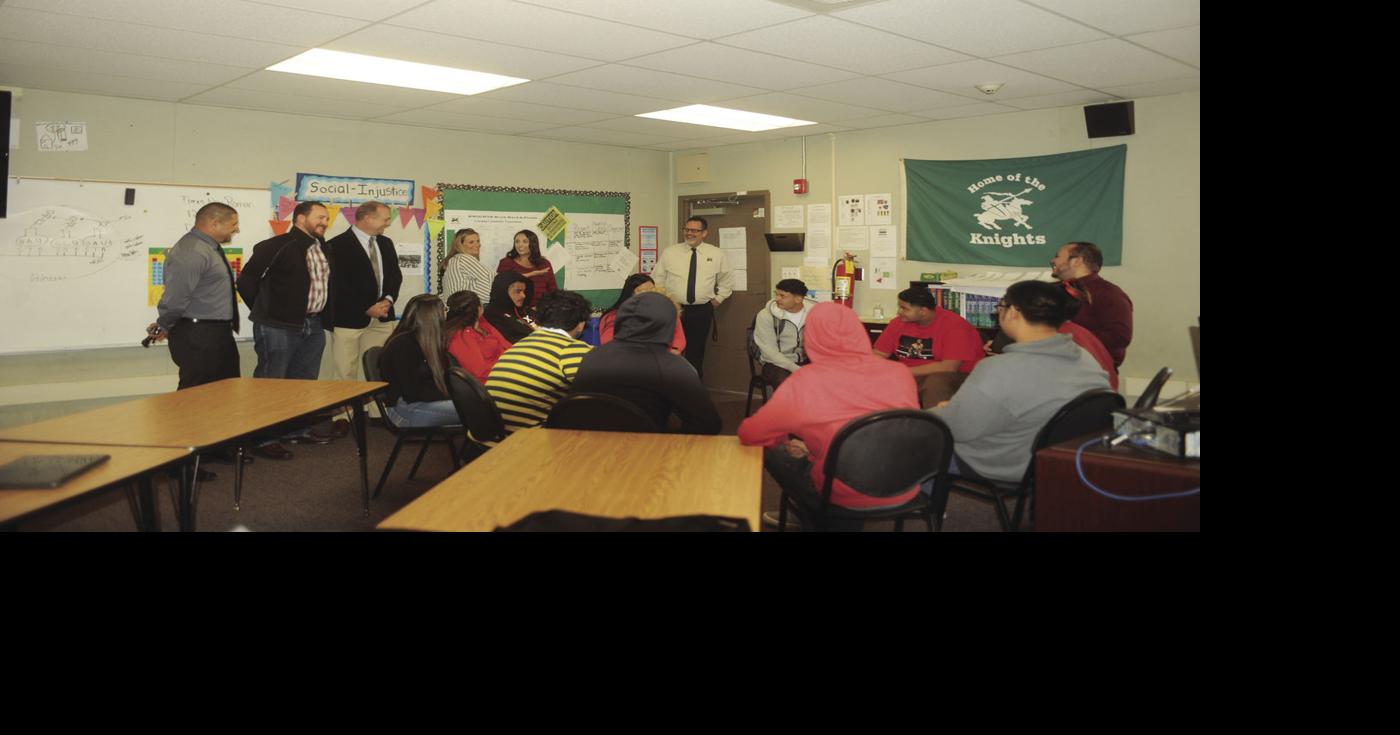 Assemblyman Devon Mathis visits learners at J.J.Cairns Continuation ...