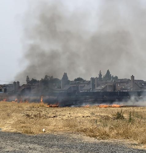 Porterville Fire Department responded to a grass fire
