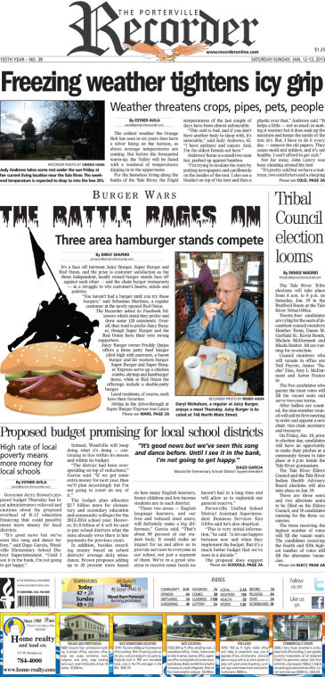 Recorder Front Page 1-12-13 | | recorderonline.com
