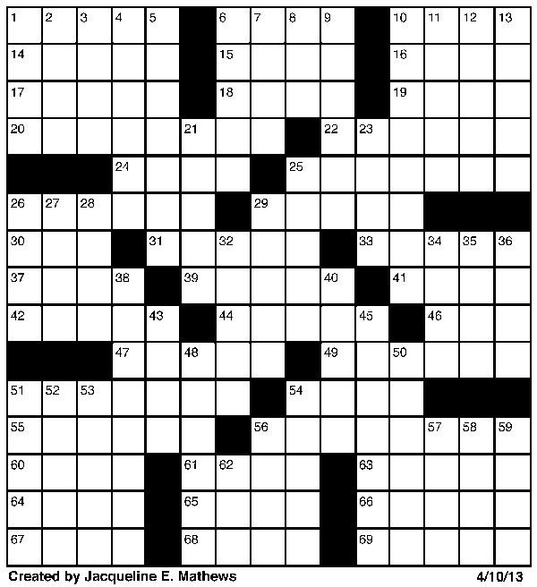 Crossword April 10 Puzzles redandblack