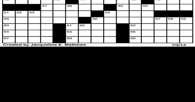 Crossword July 2 | Puzzles | redandblack.com