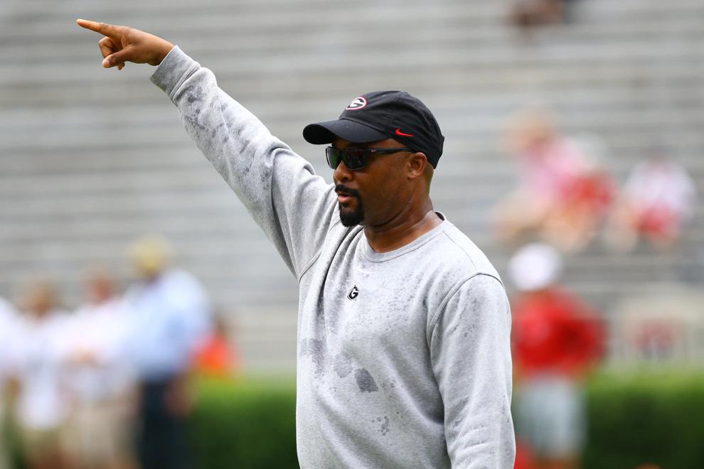 running backs coach Dell McGee discusses leadership among