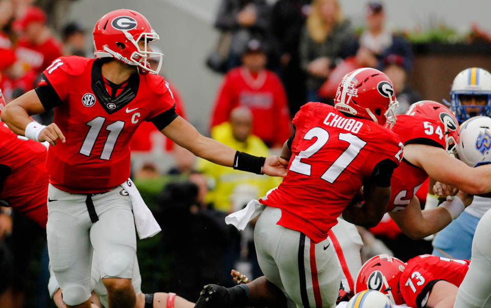 UGA notebook: Nick Chubb 100 yards away from passing Herschel Walker