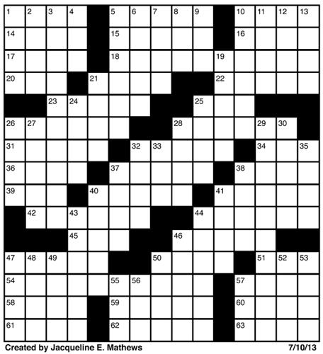 Crossword July 10 | Puzzles | redandblack.com