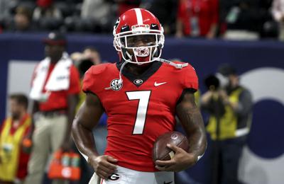 D Andre Swift Surpasses 1 000 Rushing Yards In Sec Title