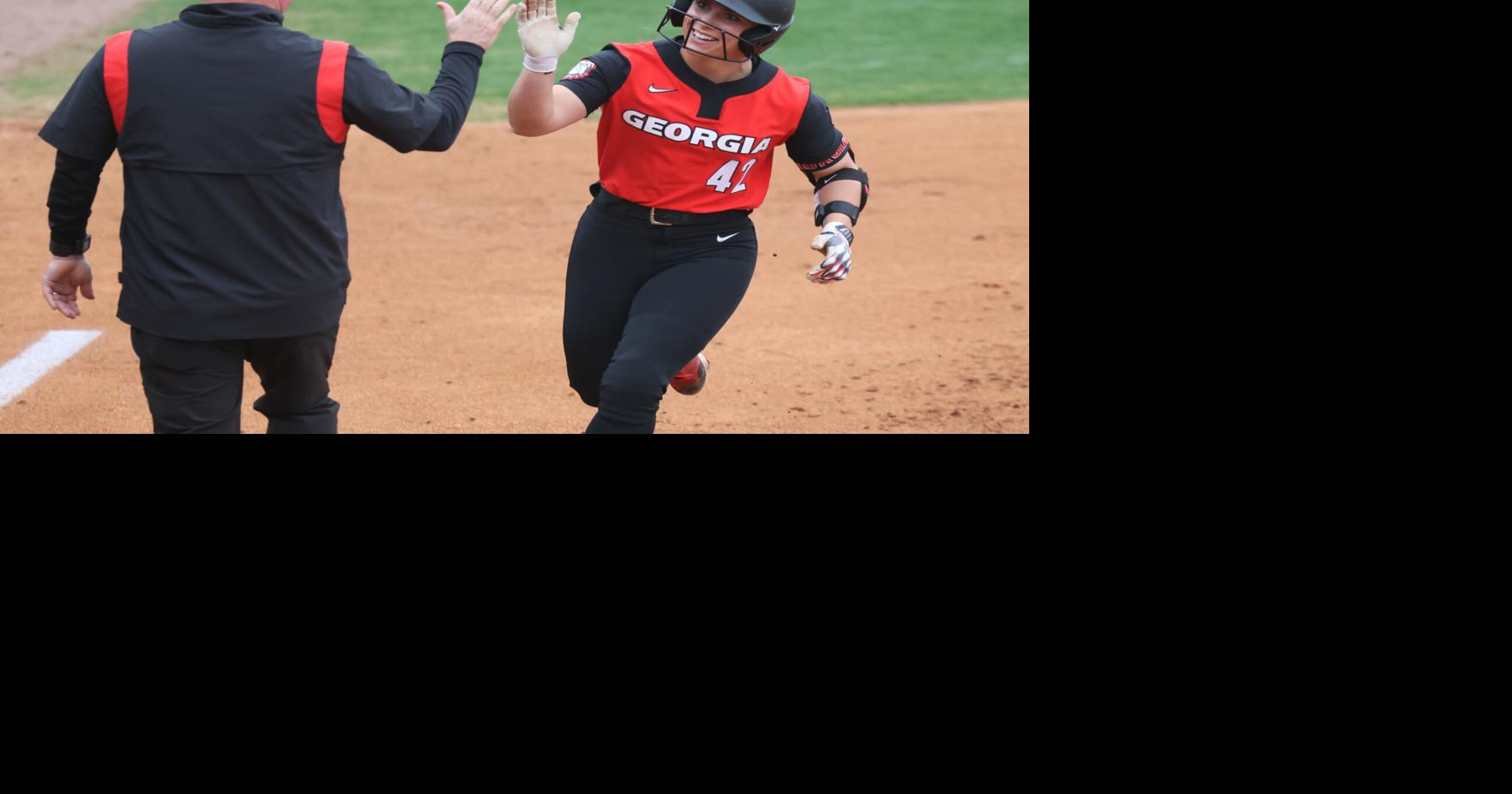 Georgia softball splits doubleheader, falls to Virginia Tech before run-rule win over Utah State