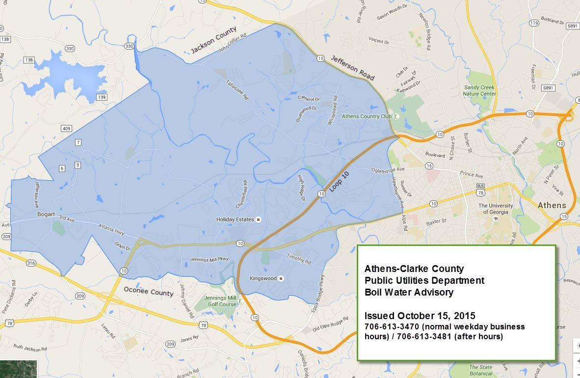 UPDATE Broken water main in AthensClarke County repaired Campus
