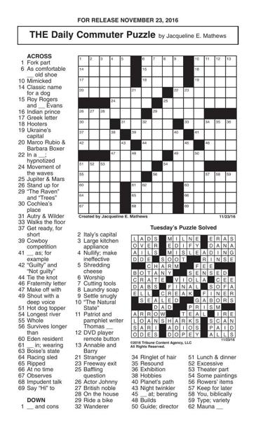 Crosswords November 23 2016 Crosswords Redandblack Com By posted on october 22, 2020. redandblack com