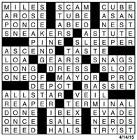 Crossword April 13, Puzzles