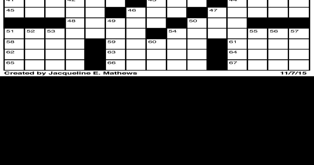 Crossword November 7 | Puzzles | redandblack.com