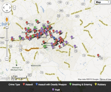 Athens Crime Map, July 22 - 28 | Maps | redandblack.com