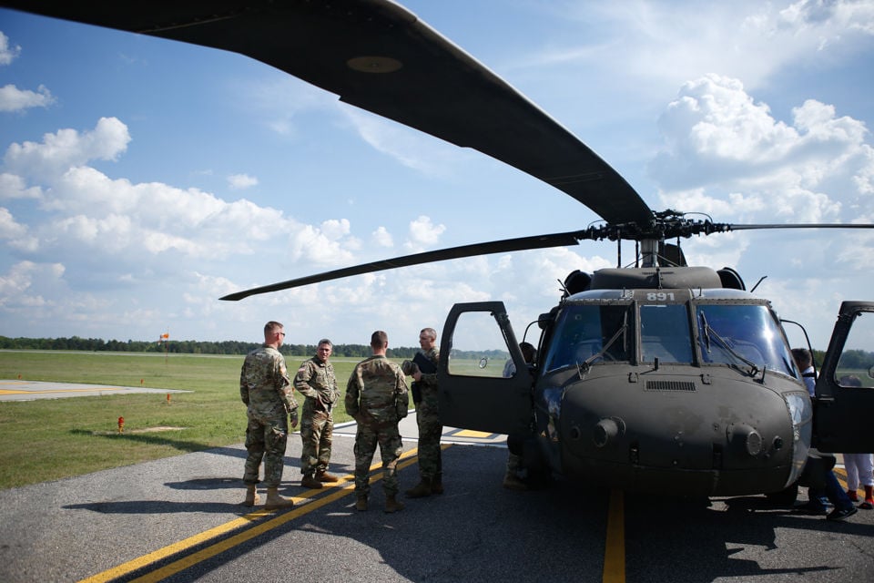 UGA ROTC Cadets ride in Blackhawk helicopter as part of training ...