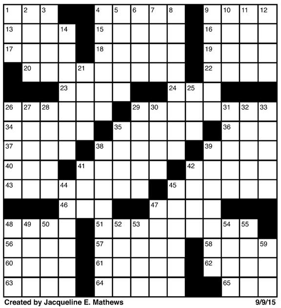 Crossword - September 9 | Puzzles | redandblack.com