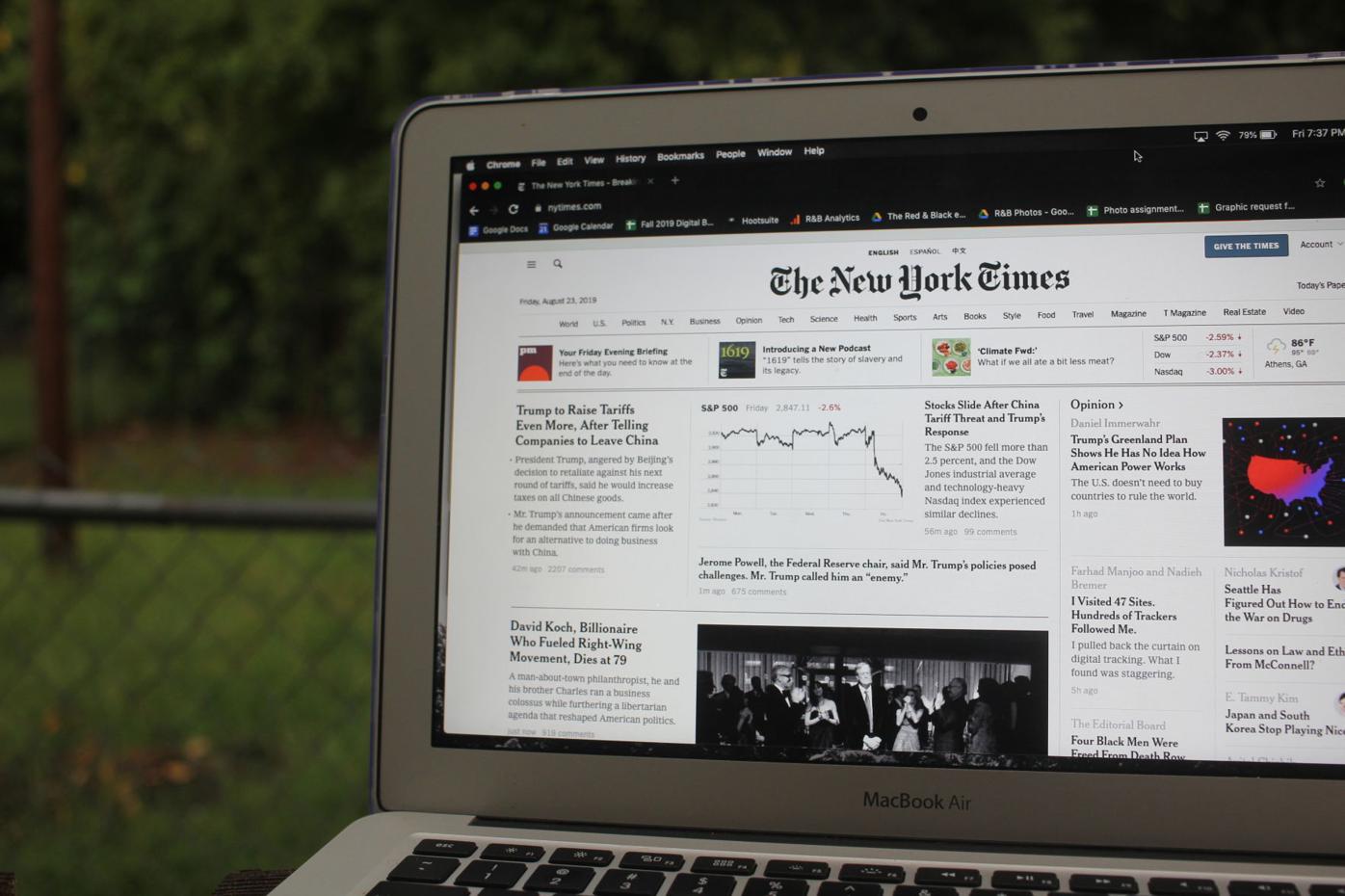 UGA cancels online student subscriptions to New York Times ...