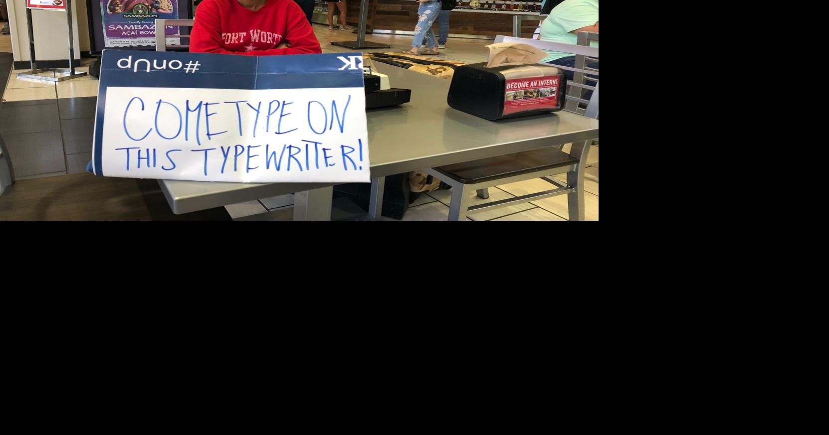 Typewrite away: Student sets up typewriter for UGA students to express ...