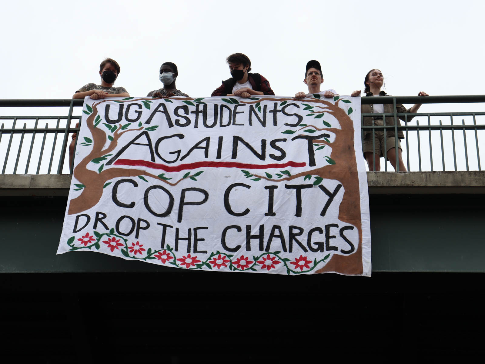 Athens Against Cop City displays banner in solidarity with movement ...