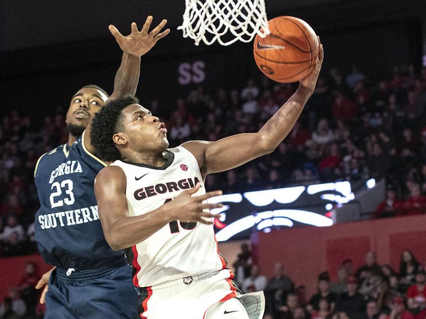 Photos Georgia Men S Basketball Defeats Georgia Southern 73 64