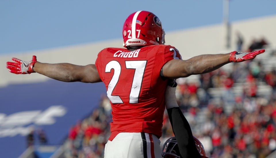 Nick Chubb moves into second on Georgia's all-time rushing list, Georgia  Sports
