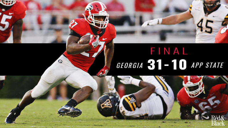 Duo of Nick Chubb and Sony Michel wear down Appalachian State defense in 31-10  win for UGA, Gameday