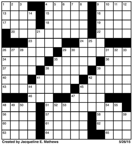 Crossword May 26 | Puzzles | redandblack.com