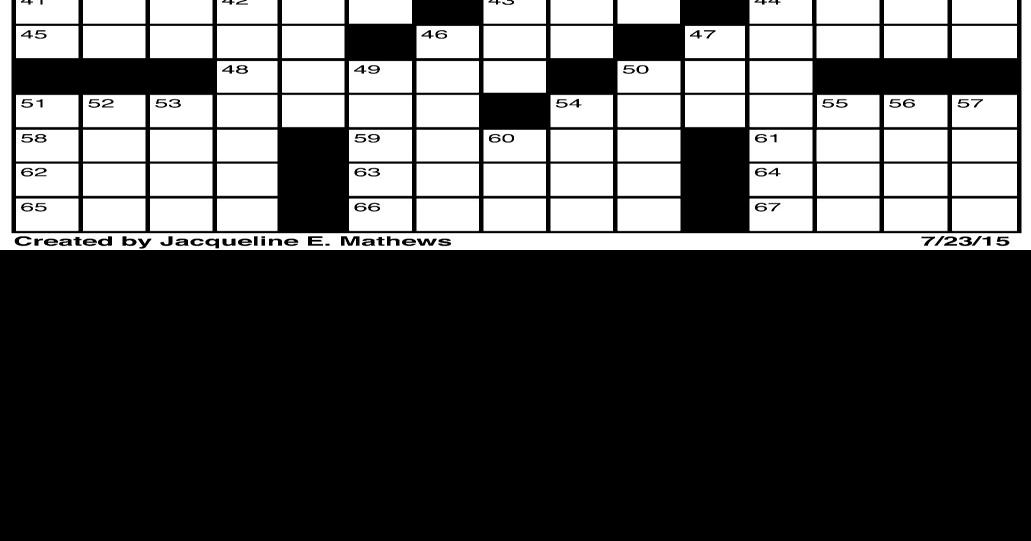 Crossword - July 23 | Puzzles | redandblack.com