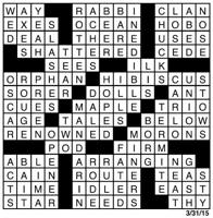 Crossword March 30 | Puzzles | redandblack.com