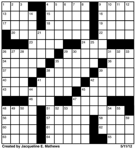 Crossword, May 11 | Puzzles | redandblack.com