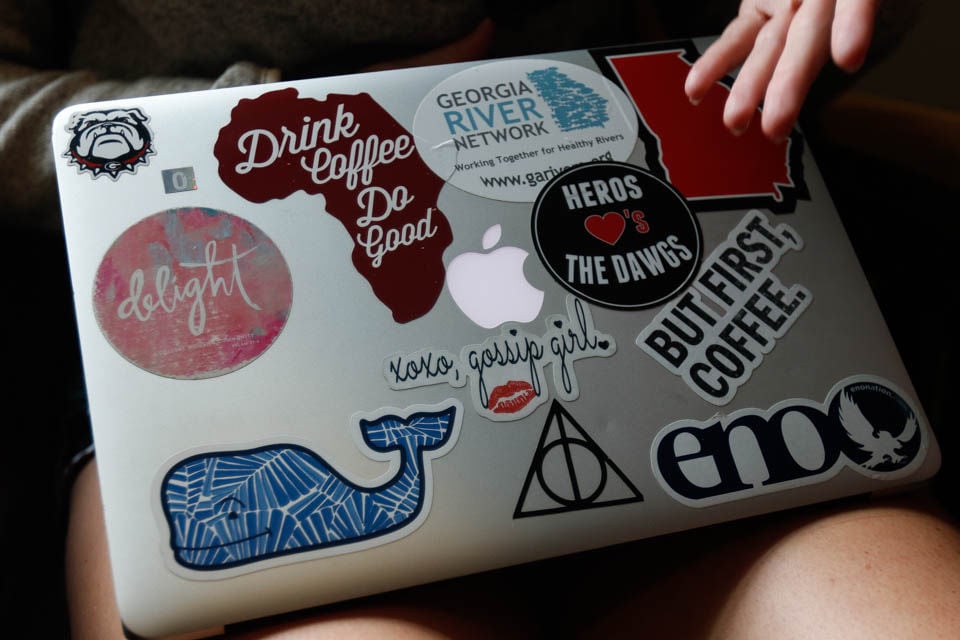 Through laptop stickers, students find outlet for personal expression ...