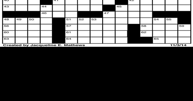 Crossword November 3 | Puzzles | redandblack.com
