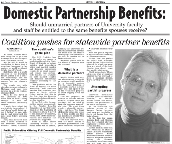 From the Archives: USG group pushed for partnership benefits
